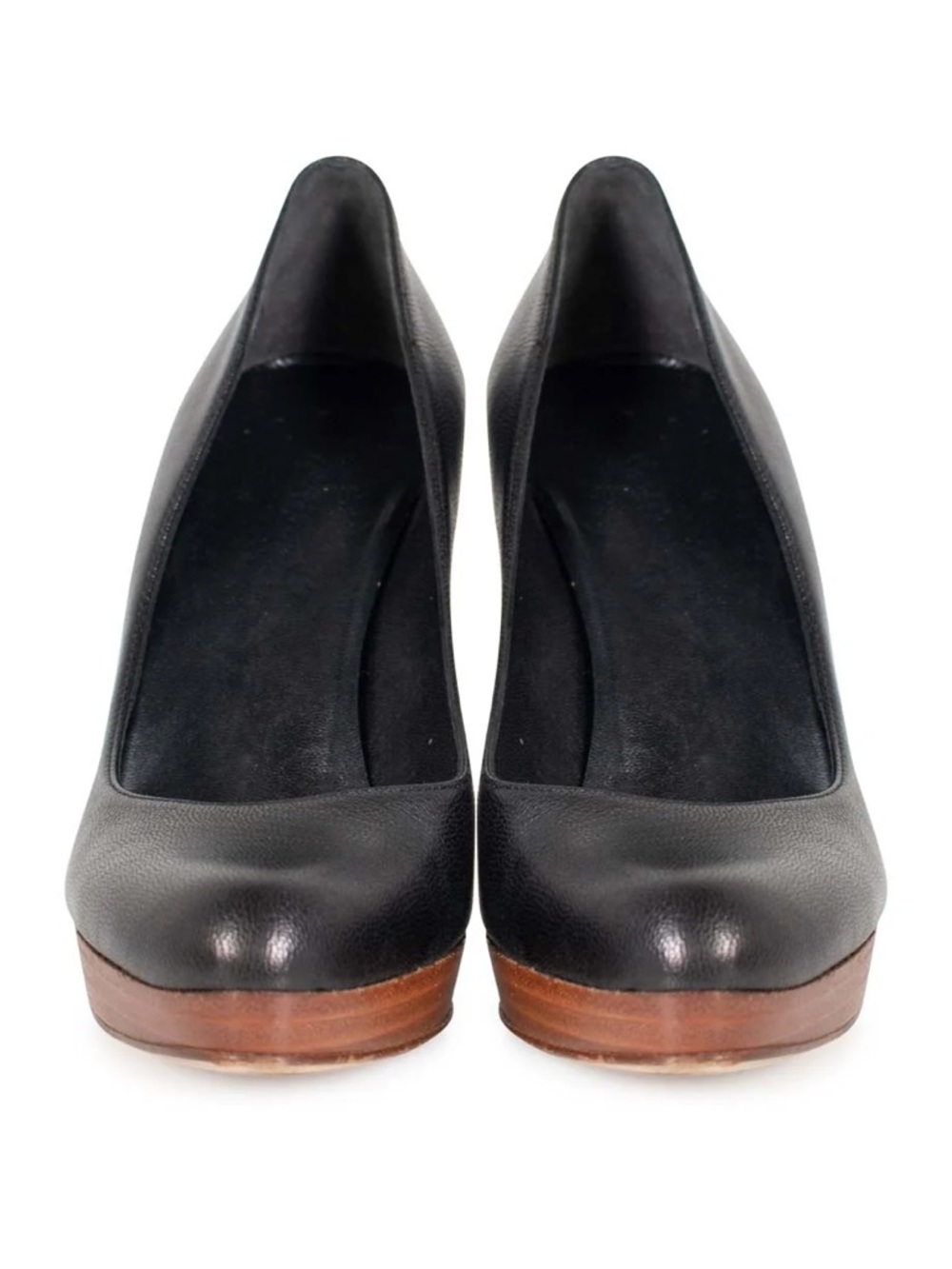 Gucci Classic Black Leather Platform Pump - Women's Heels - Picture 2 of 6
